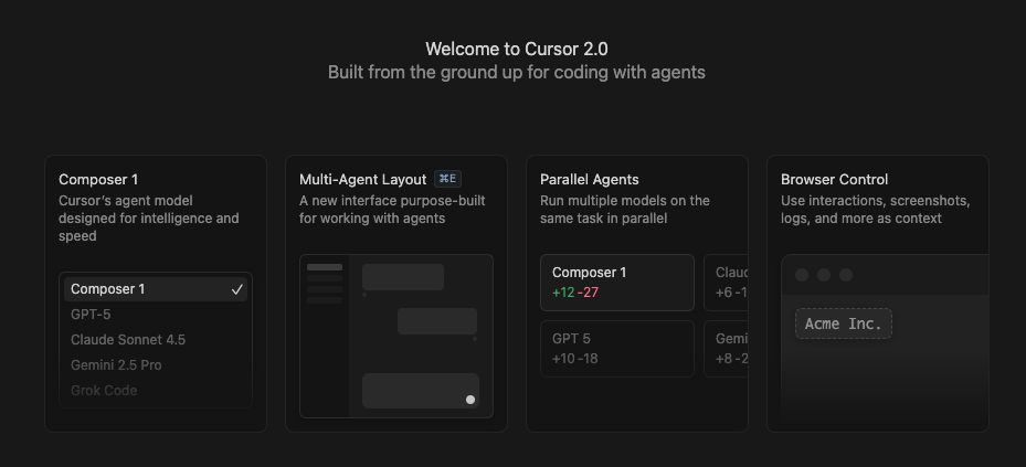 Welcome to Cursor 2.0