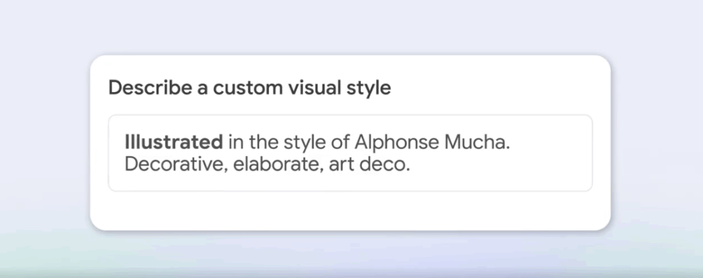 NotebookLM customization box