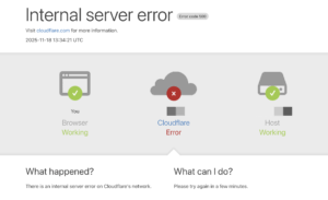 cloudflare error